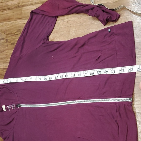 American Eagle Outfitters size XL maroon light weight super soft zip up hoodie - Picture 12 of 12